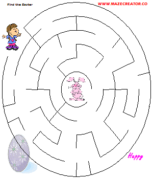 Happy Easter maze targetting grades 3-5. Find the Easter Bunny. MAZE CREATOR TEMPLATE