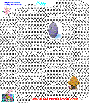 Happy Easter maze targetting grades 6-8.  Help the Easter Bunny find his way home. MAZE CREATOR TEMPLATE